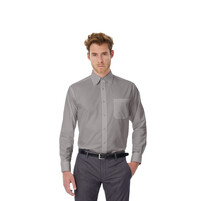 Рубашка мужская с длинным рукавом Oxford LSL/men серый XXL