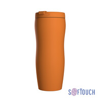 Термостакан "Монтана", покрытие soft touch, 0,4 л. оранжевый