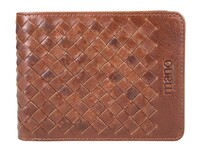 Бумажник Mano "Don Luca", натуральная кожа в коньячном цвете, 12,5 х 9,7 см