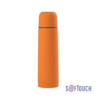 Термос "Крит", покрытие soft touch, 0,5 л. оранжевый