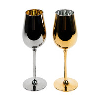 Набор бокалов для вина MOON&amp;SUN (2шт), золотой и серебяный, 22,5х24,8х11,9см, стекло