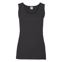 Майка женская "Lady-Fit Valueweight Vest", черный_XS, 100% х/б, 160 г/м2