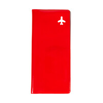 Обложка для тревел-документов "Flight" 10,3 x 21,8 см, ПВХ, красный
