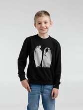 Свитшот детский Like a Penguin, черный, 6 лет