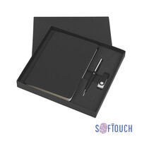 Подарочный набор "Бари", покрытие soft touch черный