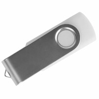 USB flash-карта "Dot" (8Гб), белый, 5,5х2х1см,пластик металл