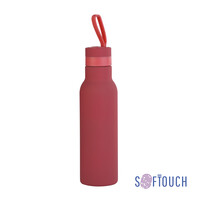 Бутылка для воды "Фитнес", покрытие soft touch, 0,7 л. красный