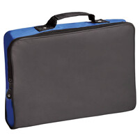 Конференц-сумка &quot;Folder&quot;; черный с синим; 39,5х30х5 см; полиэстер; шелкография